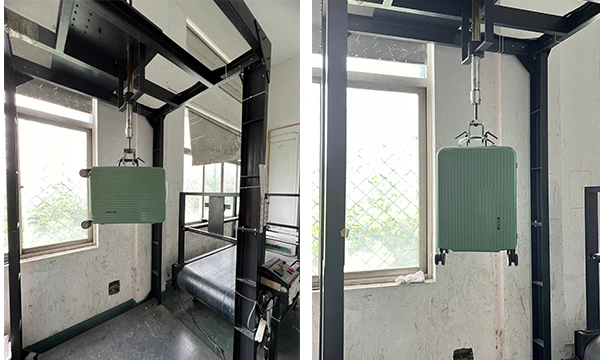 اختبار قوة تحمل مقبض حمل حقيبة الأمتعة