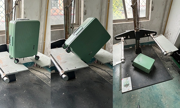 اختبار السقوط لعجلات حقيبة الأمتعة