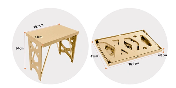 طقم مقاعد وطاولة مستطيلة قابلة للطي